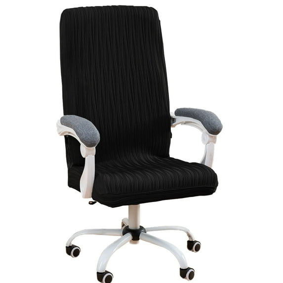 Office Chair Covers, Stretch Computer Universal Boss Modern Simplism Style High Back Chair Slipcover (Black) 