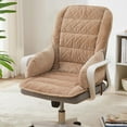 thumbnail image 1 of Office Chair Cushion One-Piece Thick Seat Cushion Padded with Backrest for Butt and Back Support, Khaki, 1 of 8