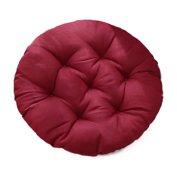 Round Cathedra Cushion Navy Blue 40x40cm Thickened Linen Seat Pad