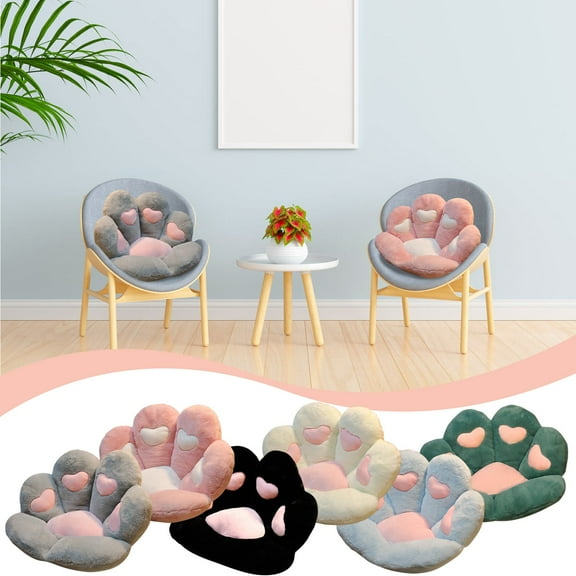 Office Chair Cushion amlbb Paw Cushion Cute Chair Cushions Paw Shape 28inx24in Gaming Chair Cushion Kitty Plush Lazy Sofa Pillow for Girl Gamer Chair, Chaise Lounge Cushions on Clearance
