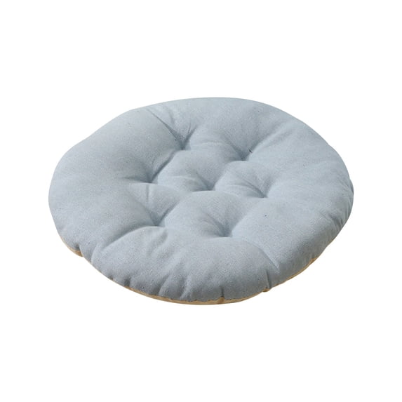 Office Chair Cushion with Strap, 30 x 30 x 3 cm Thickened Seat Pad in Linen Fabric for Ergonomic Support and Summer Breathability