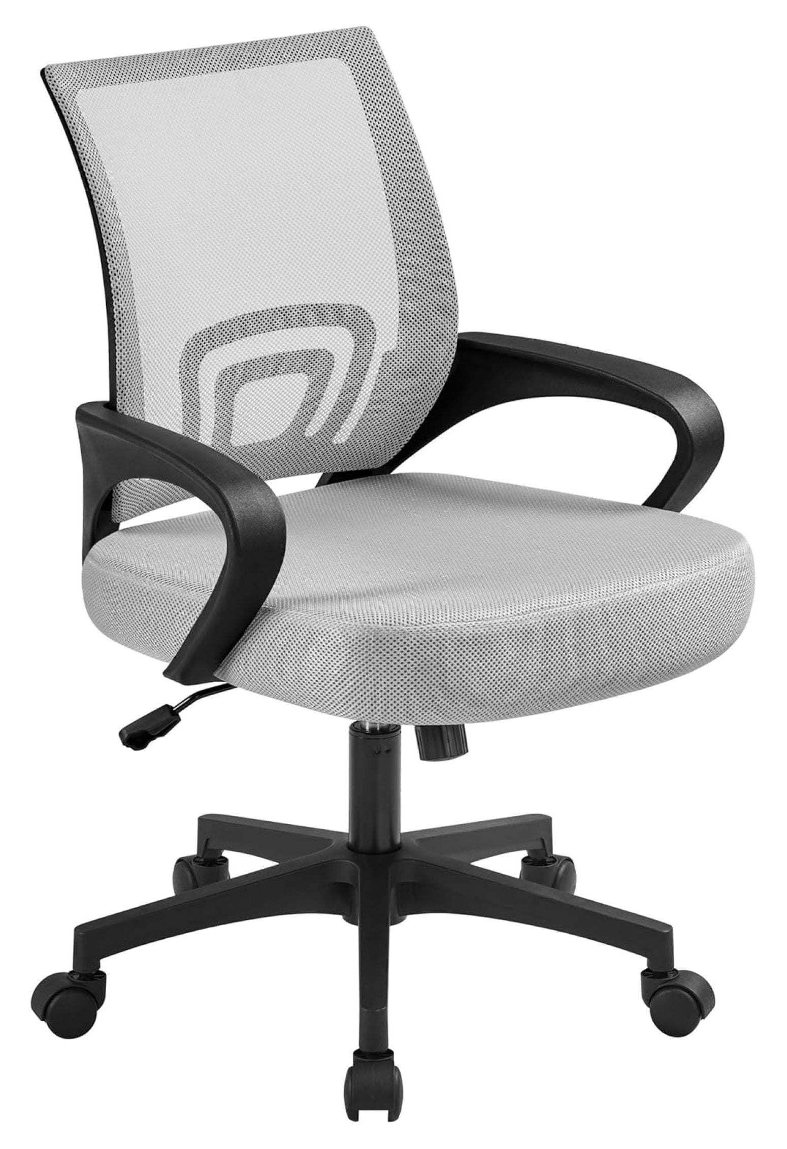 Office Chair Ergonomic Computer Desk Chair, 360 Swivel Adjustable Height, Grey Mesh Chair for Home Office Study Conference Room
