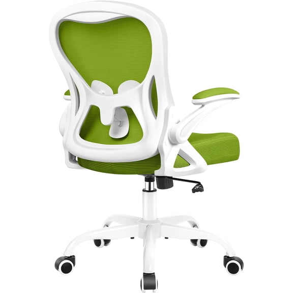 Office Chair, Ergonomic Desk Chair with Adjustable Height and Lumbar Support Swivel Desk Computer Chair with Flip up Armrests for Conference Room, Drak Gray