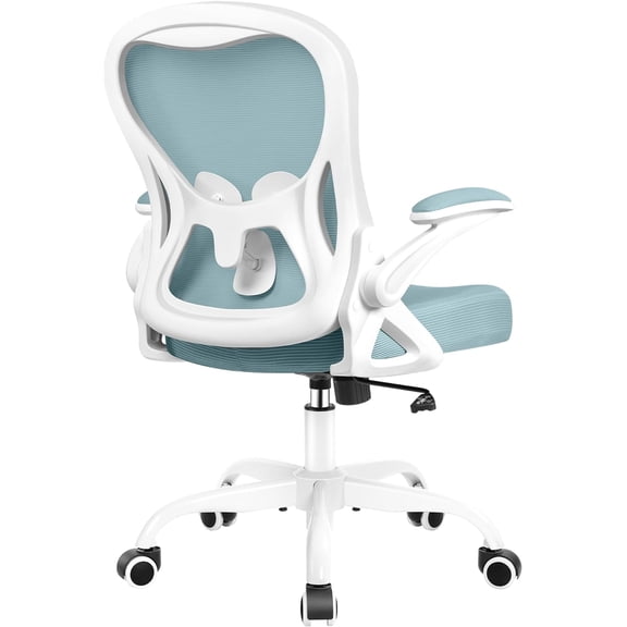 Office Chair, Ergonomic Desk Chair with Adjustable Height and Lumbar Support Swivel Desk Computer Chair with Flip up Armrests for Conference Room, Drak Gray
