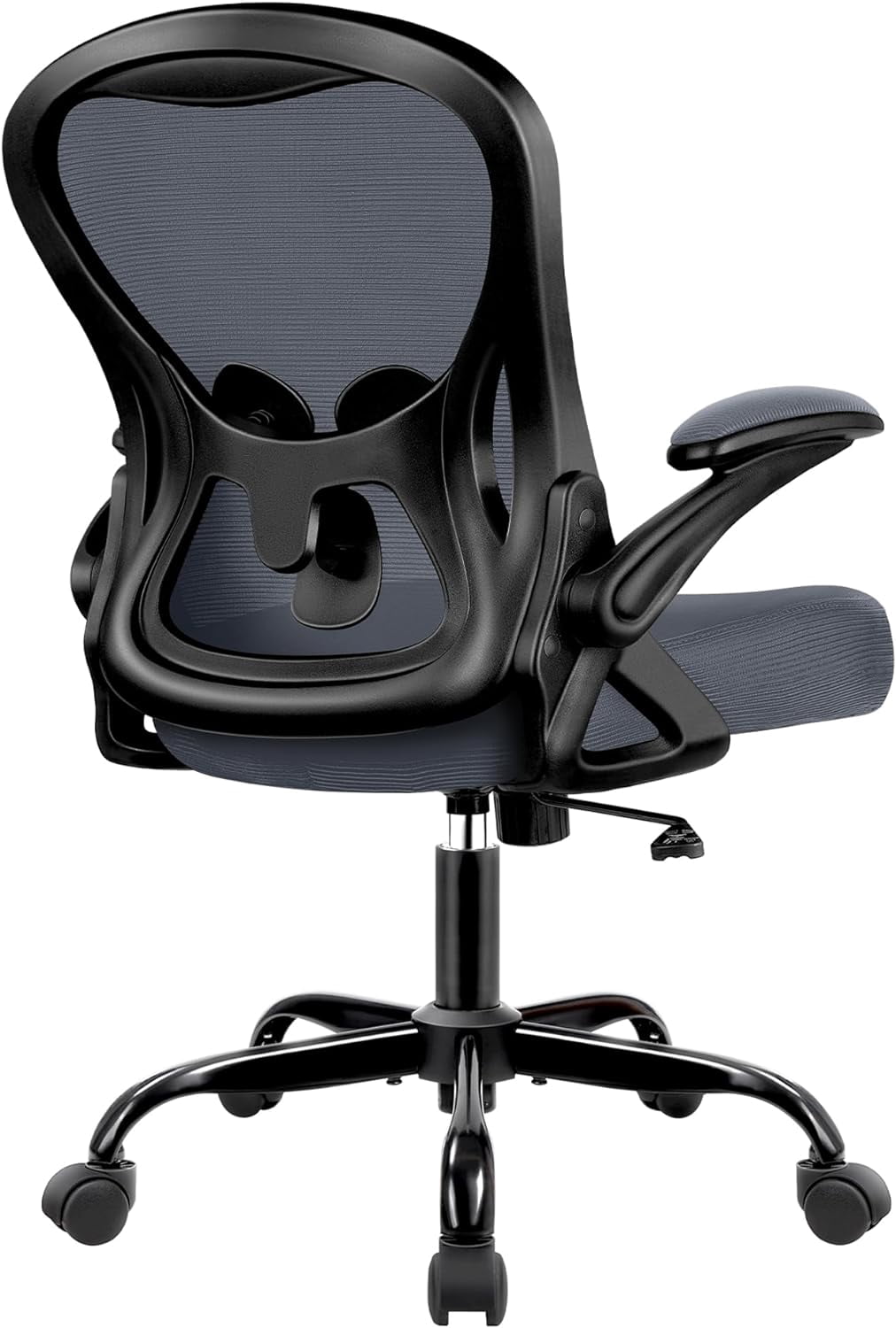 Office Chair, Ergonomic Desk Chair with Adjustable Height and Lumbar Support Swivel Desk Computer Chair with Flip up Armrests for Conference Room, Drak Gray