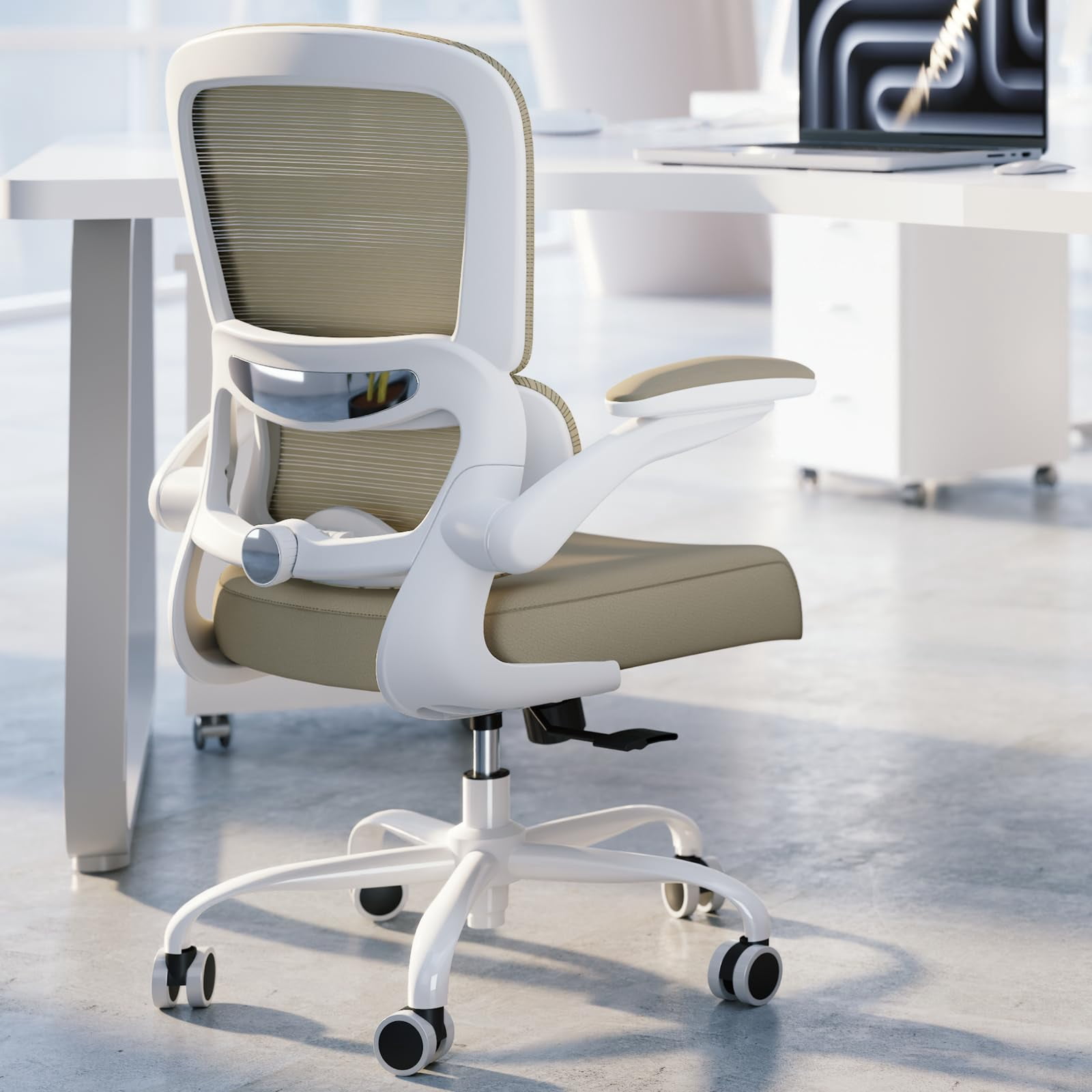 Office Chair - Ergonomic Desk Chair with Adjustable Lumbar Support, Mesh Computer Chair, Executive Chairs for Home Office Comfortable Lumbar Support (Black)
