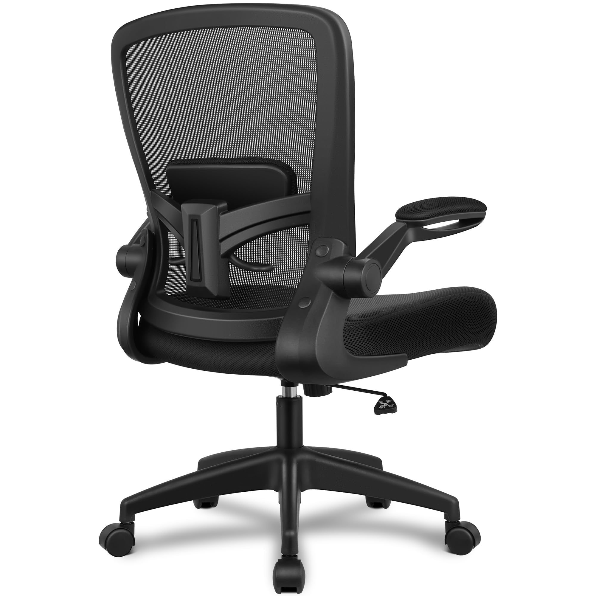 Office Chair, Ergonomic Desk Chair Breathable Mesh Chairs Adjustable High Back Lumbar Support Flip-up Armrests, Executive Rolling Swivel Comfy Computer Chairs Home Office Black