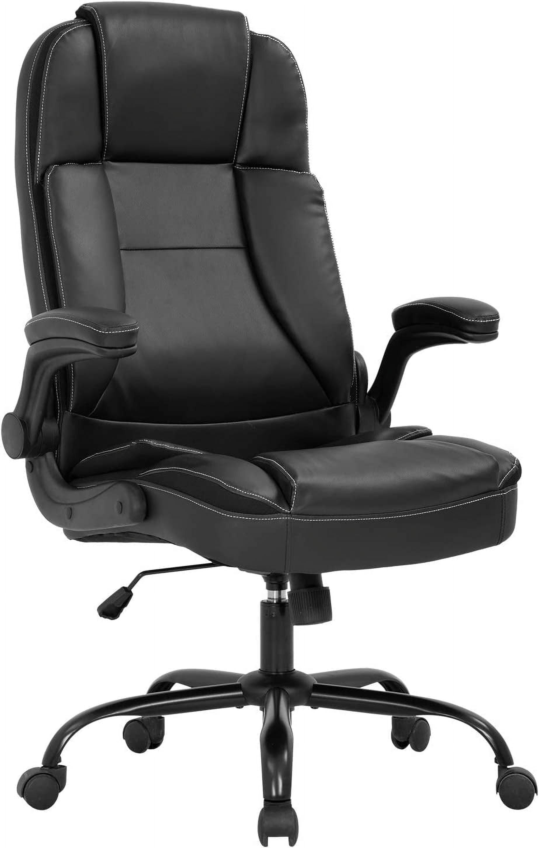 Office Chair Ergonomic Desk Chair PU Leather Computer Chair With Lumbar