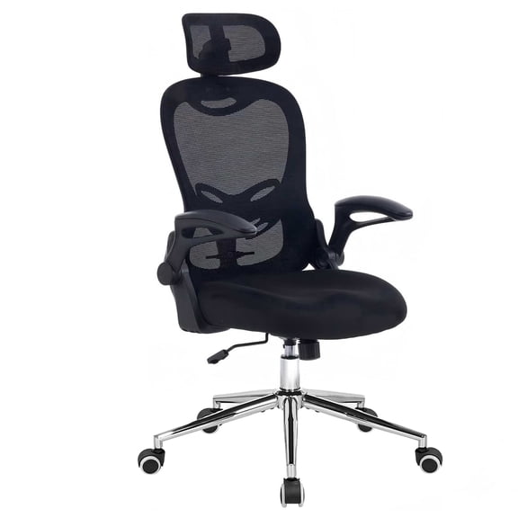 Office Chair Ergonomic Desk Chairs with Adjustable Lumbar Support& Headrest Hanger, High Back Breathable Mesh Chair with Wheels, Rolling Swivel Comfy Task Computer Chair for Home Work Gaming
