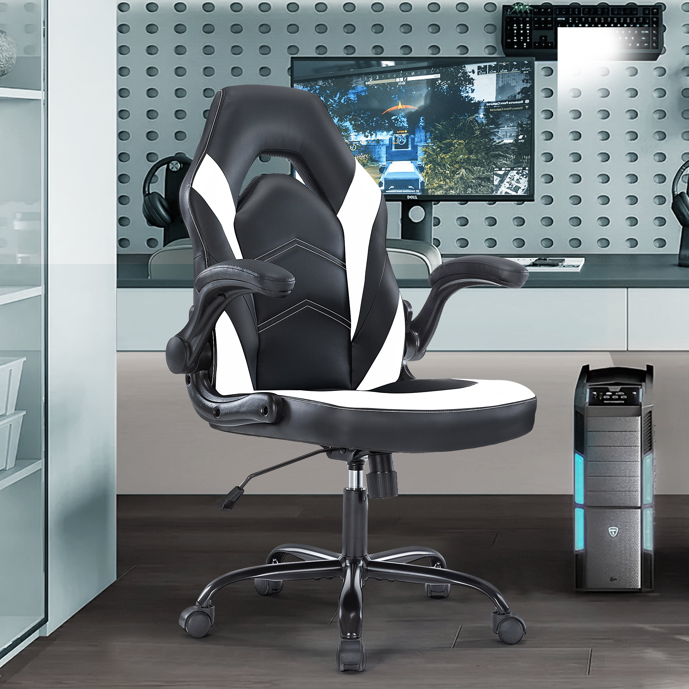 https://i5.walmartimages.com/seo/Office-Chair-Ergonomic-Gaming-Chair-Lumbar-Support-Flip-up-Armrests-Adjustable-Swivel-Rolling-Rocking-Function-Adults-Kids-Black-White_5991e25f-f014-493a-8984-b52b2461b6a3.4db0b3e3369b667286395428489c67f5.jpeg