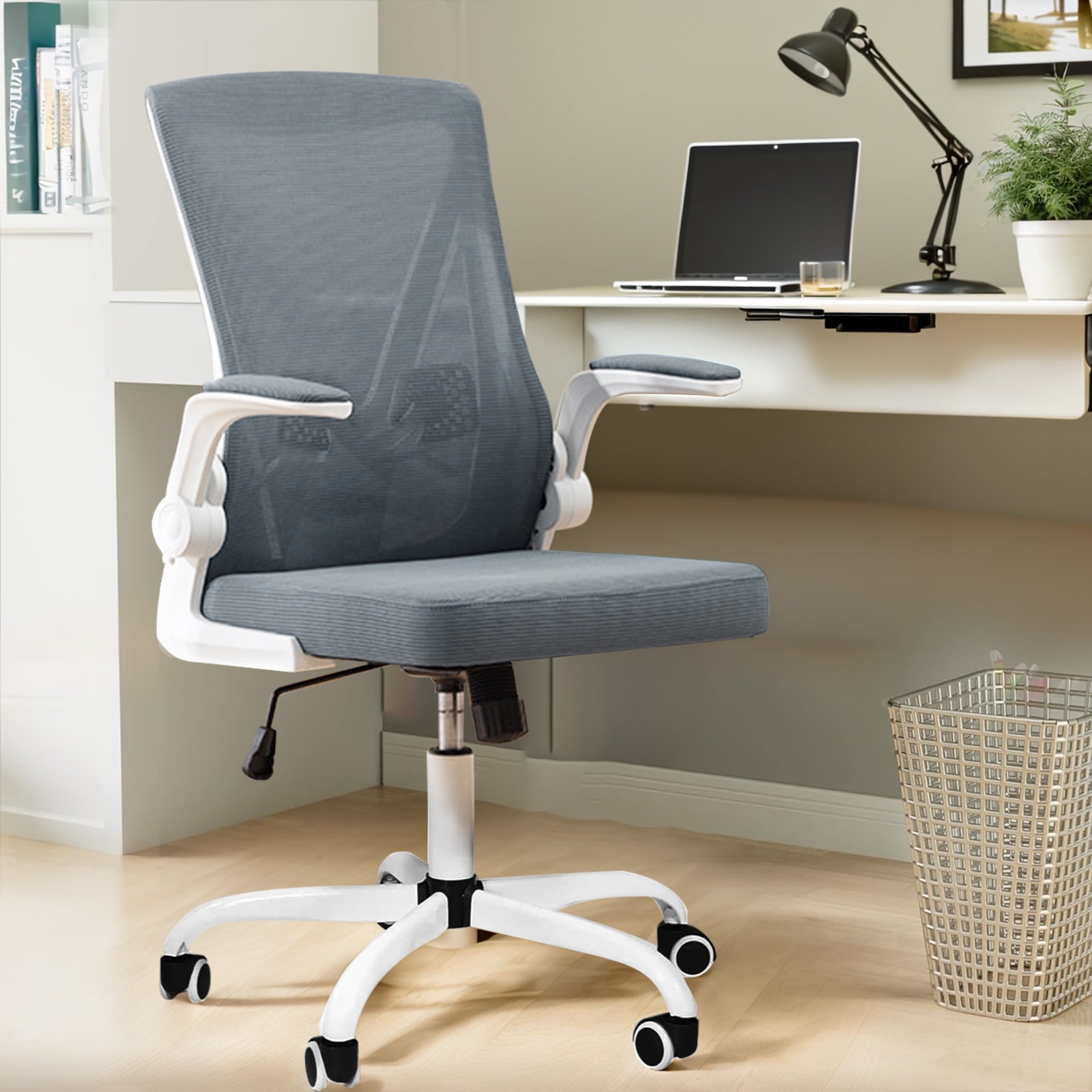 Office Chair, Ergonomic Home Office Desk Chairs with Wheels, Mid Back