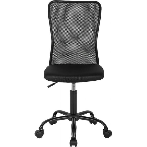 Office Chair Ergonomic Mesh Computer Chair Back Support Modern Executive Mid Back Rolling Swivel Back Support Chair for Home Office (Black)