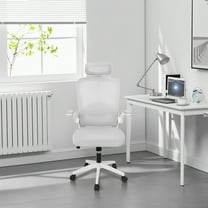 Office Chair, Ergonomic Mesh Computer Chair, C-shaped Backrest Desk Chair with Lumbar Support and Flip-up Armrest, Height Adjustable Mesh Swivel Computer Chair Lorelo