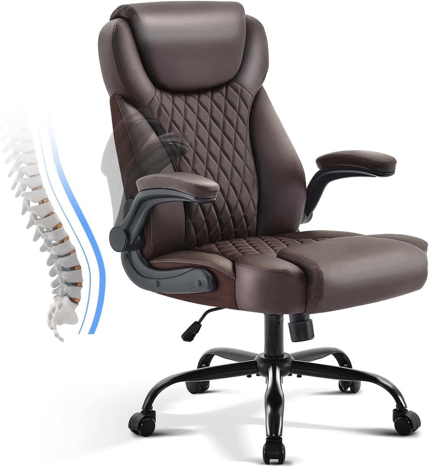 Office Chair, Executive Leather Chair Home Office Desk Chairs ...