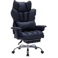 thumbnail image 1 of Office Chair with Footrest, 440LBS Capacity Big and Tall Executive Chair, Ergonomic High Back Desk Chair with Reclining Function, Faux Leather Computer Chair for Home Office, 1 of 6