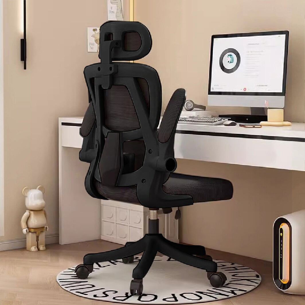 Office Chair High Back Ergonomic Computer Office Chair with Lumbar Support Adjustable Headrest 3D Armrest and Lumbar Support for Swivel Mesh Chair for Work, Study, Gaming