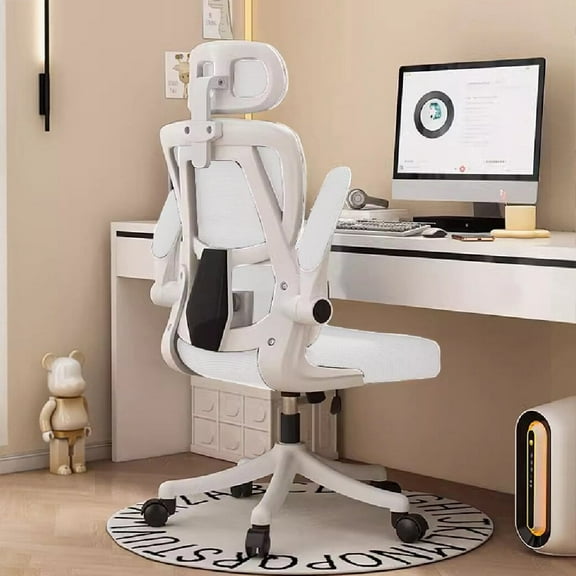 Office Chair High Back Ergonomic Computer Office Chair with Lumbar Support Adjustable Headrest 4D Armrest and Lumbar Support for Swivel Mesh Chair for Work, Study, Gaming