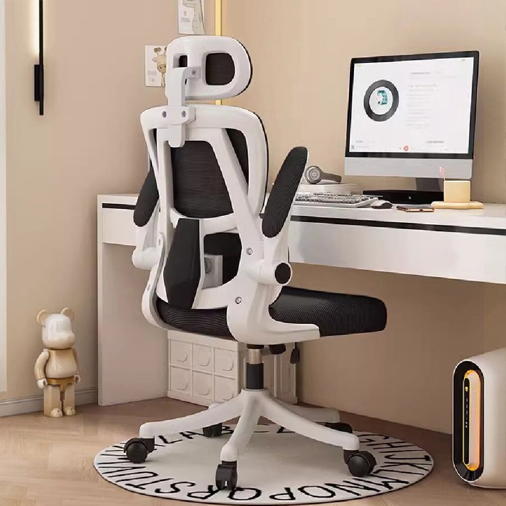 Office Chair High Back Ergonomic Computer Office Chair with Lumbar Support Adjustable Headrest 8D Armrest and Lumbar Support for Swivel Mesh Chair for Work, Study, Gaming