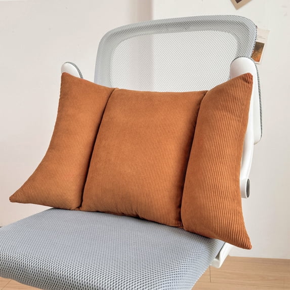 Office Chair Lumbar Support Cushion with Back Support Pillow for Prolonged Sitting, Waterproof Polyester Posture Support for Desk Chair Car Seat Wheelchair