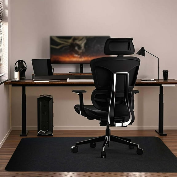 Office Chair Mat for Carpet, 48"x36"Gaming Computer Desk Mat for Low Pile Carpet, Heavy Duty Floor Protector Mat for Rolling Chairs, Easy Glide Chair Mat for Home Office