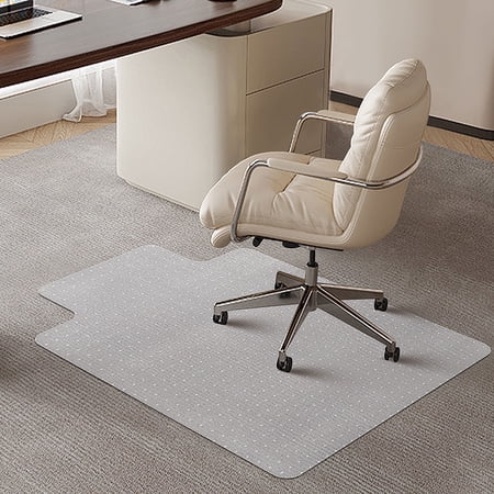 Office Chair Mat for Carpet Floors, 47" x 36" Clear Desk Chair Mats for Low Pile Carpeted Protector, Sturdy PVC Computer Chair Mats Anti-Slip and Easy to Clean for Home & Office
