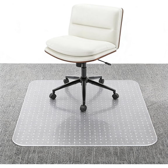Office Chair Mat for Carpet Hardwood Floors, 2mm Thick Premium PVC Clear Desk Chair Mat Studded Backing Non-Slip Floor Protector for Rolling Chairs (48'' X 36'' Rectangle)
