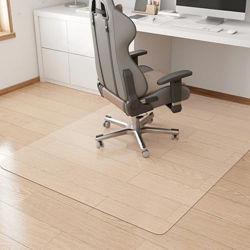 Office Chair Mat,Easy Glide Hard Wood Tile Floor Mats,Chair Mat for Home Office Rolling Chair,Heavy Duty Floor Protector -Anti-Slip-45 x53 Rectangular