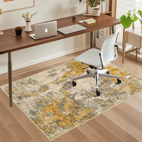 Office Chair Mat For Hardwood Floor  48"x36" Easy Glide Computer Protector Rolling Under Desk Rug Nonslip Backing Machine Wash