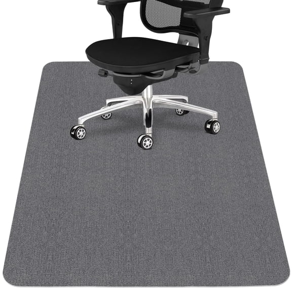Office Chair Mat For Hardwood Floor Computer Gaming Tile Large Protector Rug Anti-slip Easy To Clean Grey(40"x48")