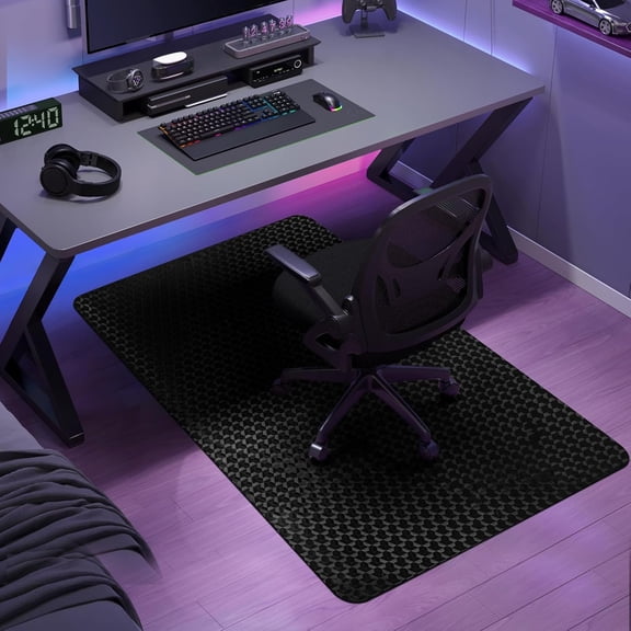 Office Chair Mat for Hard Floor, 55"x36" Anti-Slip PVC Computer Chair Mats for Gaming, Easy Glide for Chairs, Multi-Purpose Floor Protector Desk Chair Mat for Home Office