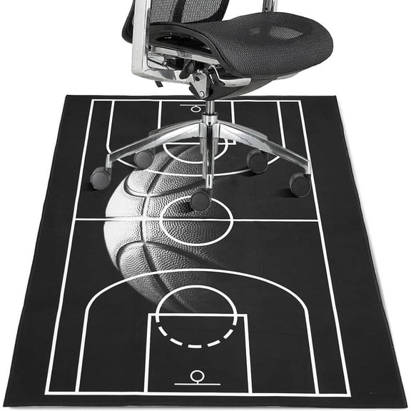 Office Chair Mat for Hardwood Floor 36"X 48" Office Rugs for Gaming Rolling Chairs Basketball Computer Desk Chair Non-Slip Court Style Protector Mats for Hard Floor & Tile Floor Decor
