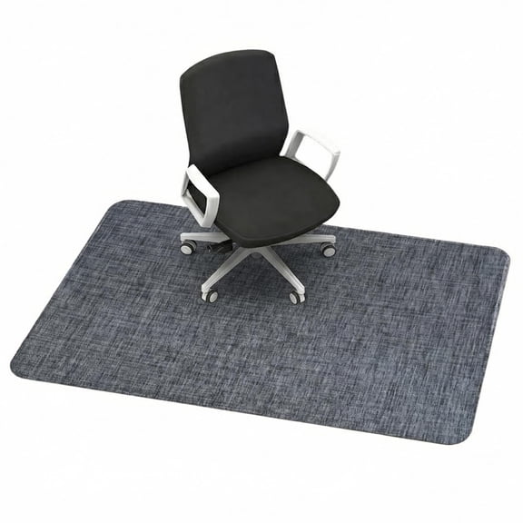 Office Chair Mat for Hardwood Floor, 44" x 58" Under Desk Computer Rolling Chair Mat for Wood Tile Floor, Anti-Slip Backing Under Desk Low-Pile Office Rug Floor Mats Black Gray