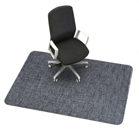 Office Chair Mat for Hardwood Floor, 48" x 60" Under Desk Computer Rolling Chair Mat for Wood Tile Floor, Anti-Slip Backing Under Desk Low-Pile Office Rug Floor Mats Black Gray