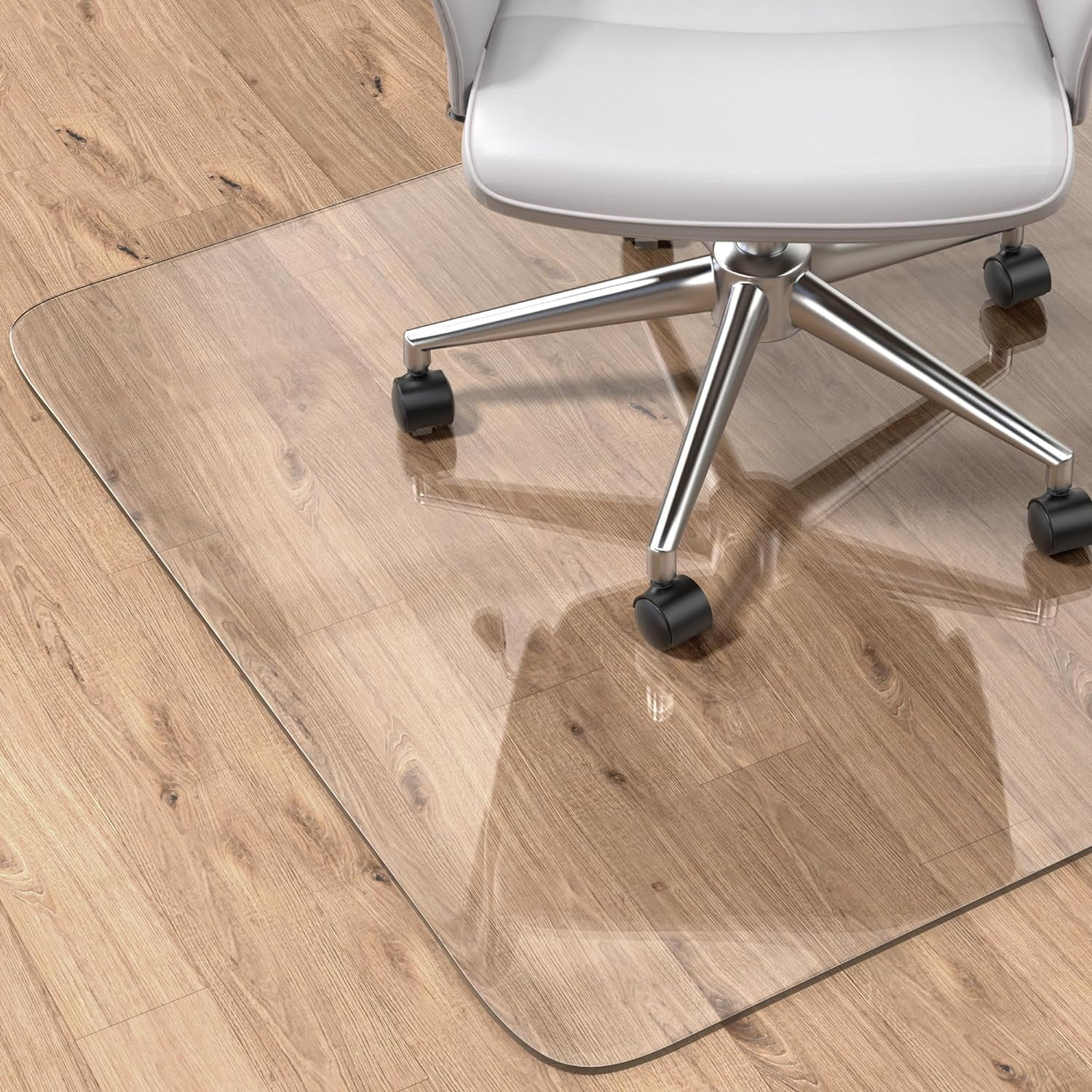 Office Chair Mat for Hardwood Floor, 59"×47" Large Desk Chair Mat for