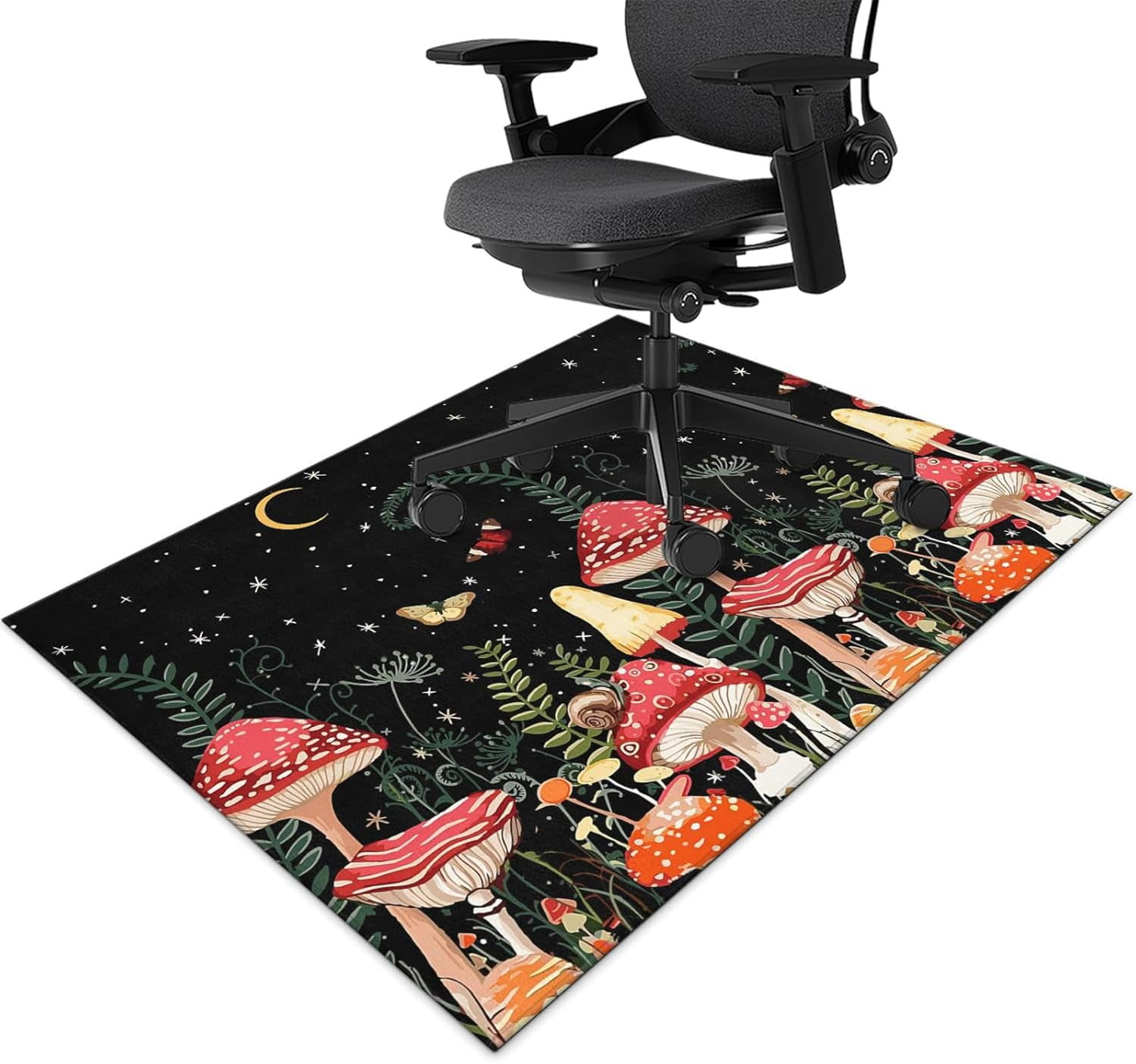 Desktop Table Rug For Chair Office Chair Mat for Hardwood Floor Mushroom 36