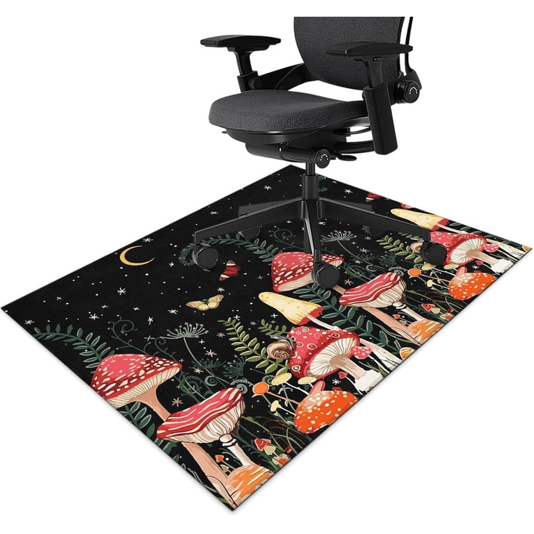 HomeMall 48x36 Inch Hardwood Floor Chair Mat - Non-Slip Office & Gaming Chair Mat For Rolling Chairs, Black
