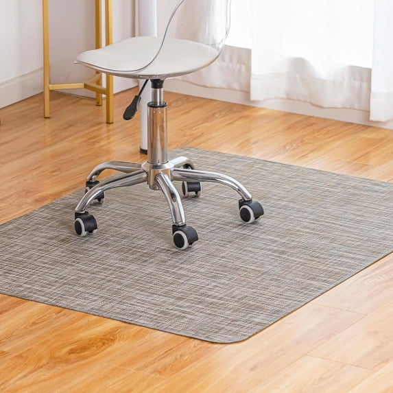 Office Chair Mat for Hardwood Floor, Non Slip Desk Chair Mat for Home Office, Heavy Duty Floor Protector for Rolling Computer Chair, Chair Mat for Wood Tile Floor 48" x 48"