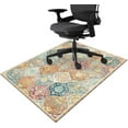 thumbnail image 1 of Office Chair Mat for Hardwood & Tile Floor 36"x48",Boho Moroccan Trellis Computer Chair Mat for Rolling Chairs Carpet, Under Desk Non Slip Gaming Rug Low-Pile Rubber Backing Large Protector Mat, 1 of 6