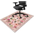 thumbnail image 1 of Office Chair Mat for Hardwood & Tile Floor 36"x48",Boho Pink Floral Farmhouse Vintage Computer Rolling Chairs Mat Carpet,Under Desk Non Slip Gaming Rug Low-Pile Rubber Backing Protector Mat, 1 of 6