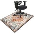 thumbnail image 1 of Office Chair Mat for Hardwood & Tile Floor,Boho Vintage 36"x48" Computer Chair Mat for Rolling Chairs Carpet,Under Desk Non Slip Gaming Rug,Low-Pile Rubber Backing Large Protector Mat (Orange), 1 of 6