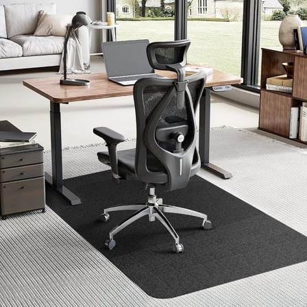 GPED Office Chair Mat for Carpet, 36" x 48" Rectangle Carpet Protector Mat, Sturdy Carpet Chair Mat with Studs for Office, Home and Gaming Floor（Black）