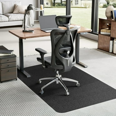 Office Chair Mat for Carpet, 36" x 48" Rectangle Carpet Protector Mat, Sturdy Carpet Chair Mat with Studs for Office, Home and Gaming Floor（Black）