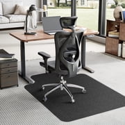 GPED Office Chair Mat for Carpet, 45" x 53" Carpet Protector Mat, Sturdy Carpet Chair Mat with Studs for Office, Home and Gaming Floor（Black）