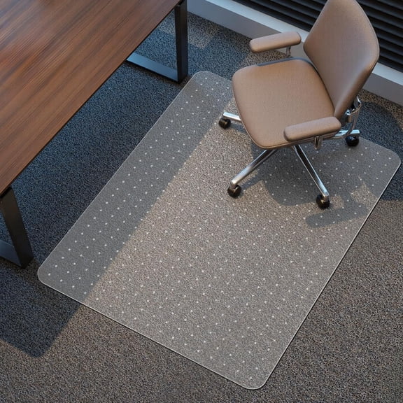 Office Chair Mat for Carpet, 46x55 Clear Heavy Duty Computer Chair Mat, Under Desk Protector Carpeted Floors Mat, Easy Chair Movement,Ship Flat