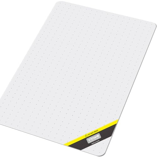 Office Chair Mat for Carpeted Floors, 32x48 Inch Clear Hard Plastic Mat, Easy Rolling Anti-Slip Desk Chair Mat Protects Carpets and Ships Flat