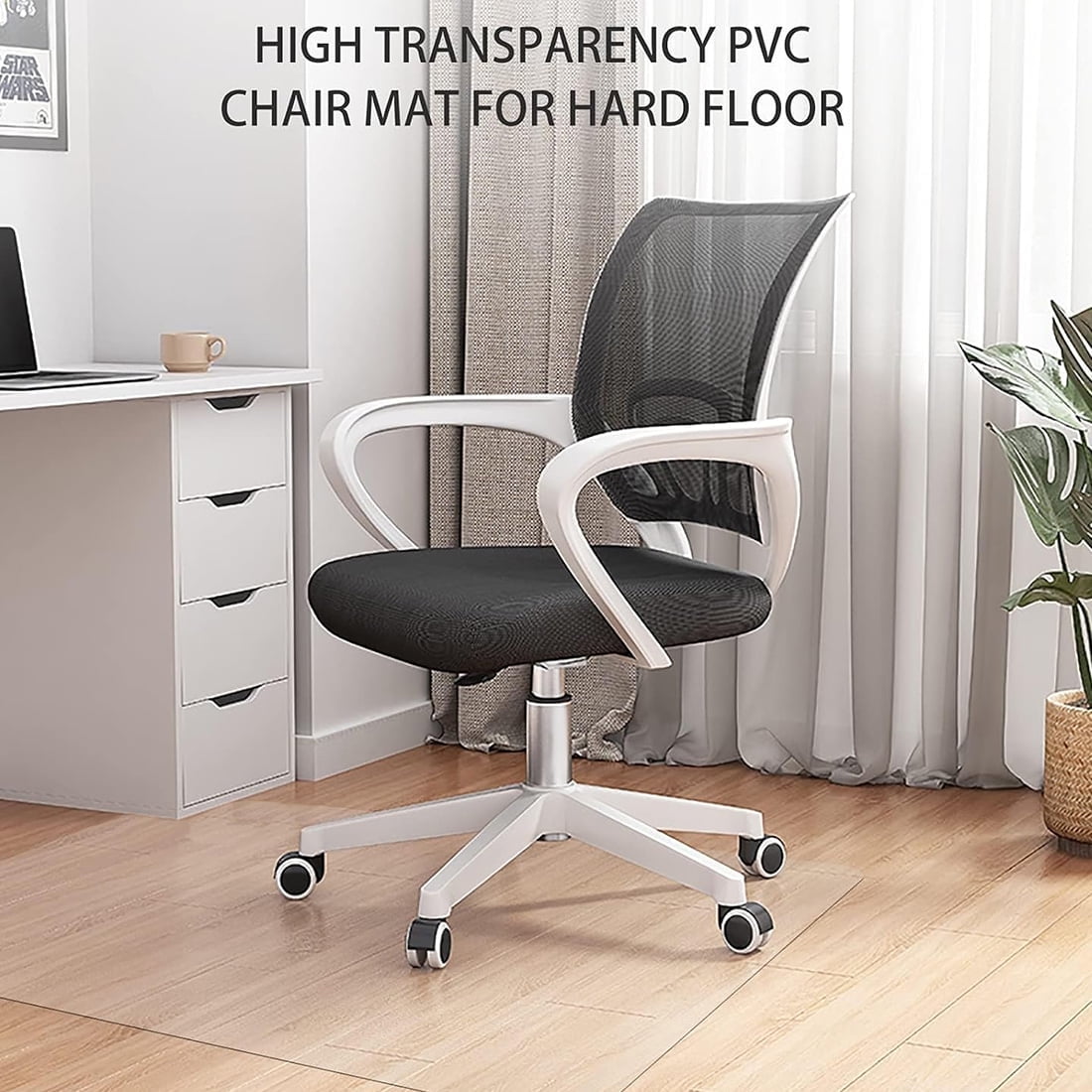 Office Chair Mat for Hard Floors 48 x36 Clear Floor PVC Desk Chair Protector Mat Walmart