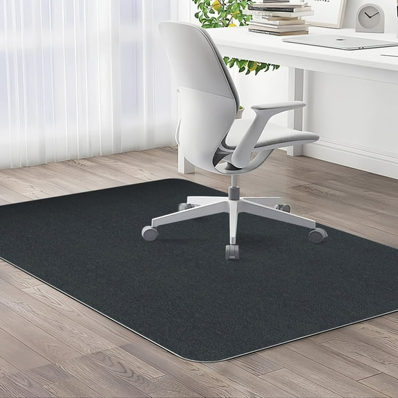 Office Chair Mat for Hardwood Floor, 48"x36" Computer Chair Rug, Under Desk Mat, Large Anti-Slip Floor Protector for Home Office, Dark Grey