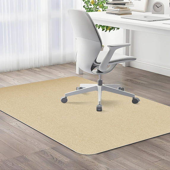 Office Chair Mat for Hardwood Floor, 48"x36" Computer Chair Rug, Under Desk Mat, Large Anti-Slip Floor Protector for Home Office, Yellow