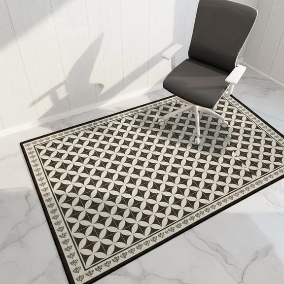 Office Chair Mat for Hardwood Floor, Easy Glide Computer Desk Mat Protector for Rolling Chair Under Desk Rug Nonslip Backing, Machine Wash, (Modern)