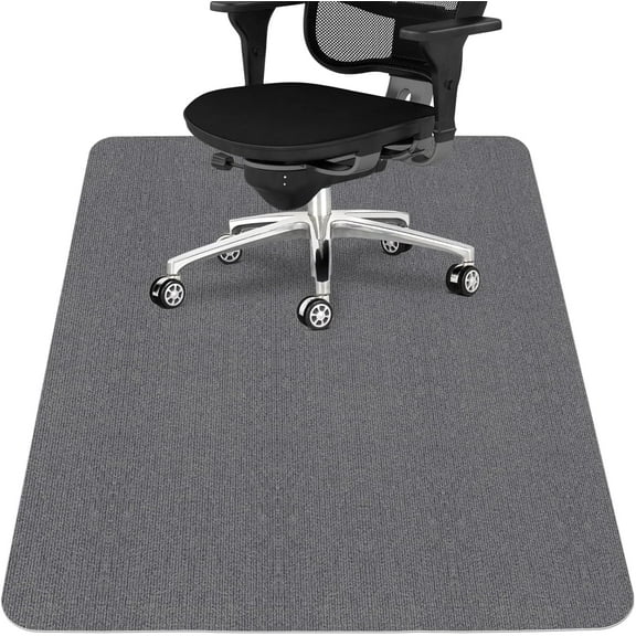 Office Chair Mat for Hardwood Floor,Office Computer Gaming Chair Mat for Tile Floor,Large Floor Protector Rug,Anti-Slip,Easy to Clean,Grey(55"x36")